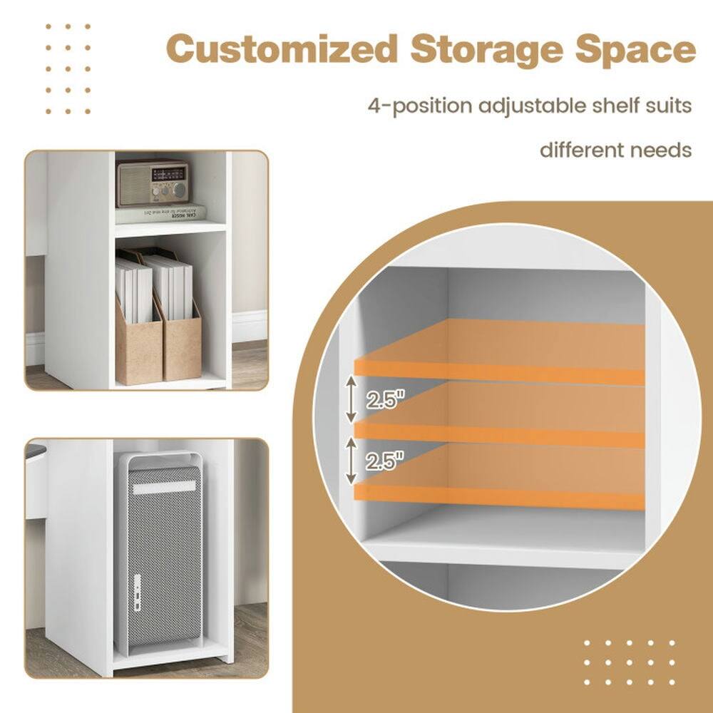 Customized Storage Space  
4-position adjustable shelf suits different needs  
2.5"  
2.5"