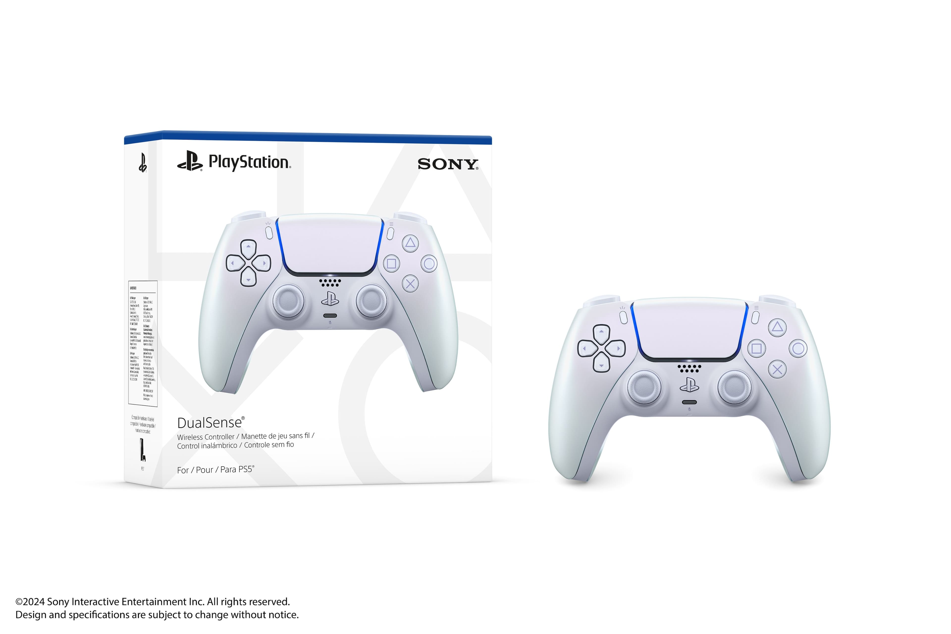 PlayStation. SONY. - X - - -. -. - - - i - - c ..E I - - - - - ! I I - - - : - - - - - - - - - - . : - I - - - - . X T do is - - R I 1 DualSense Wireless Controller / Manette de you sans 1 J Control inalmbrico . Controle sem To For For/Pour/Para / Pour Para PS5 2024 Sony Interactive Entertainment Inc. All rights reserved. Design and specifications are subject to change without notice.
