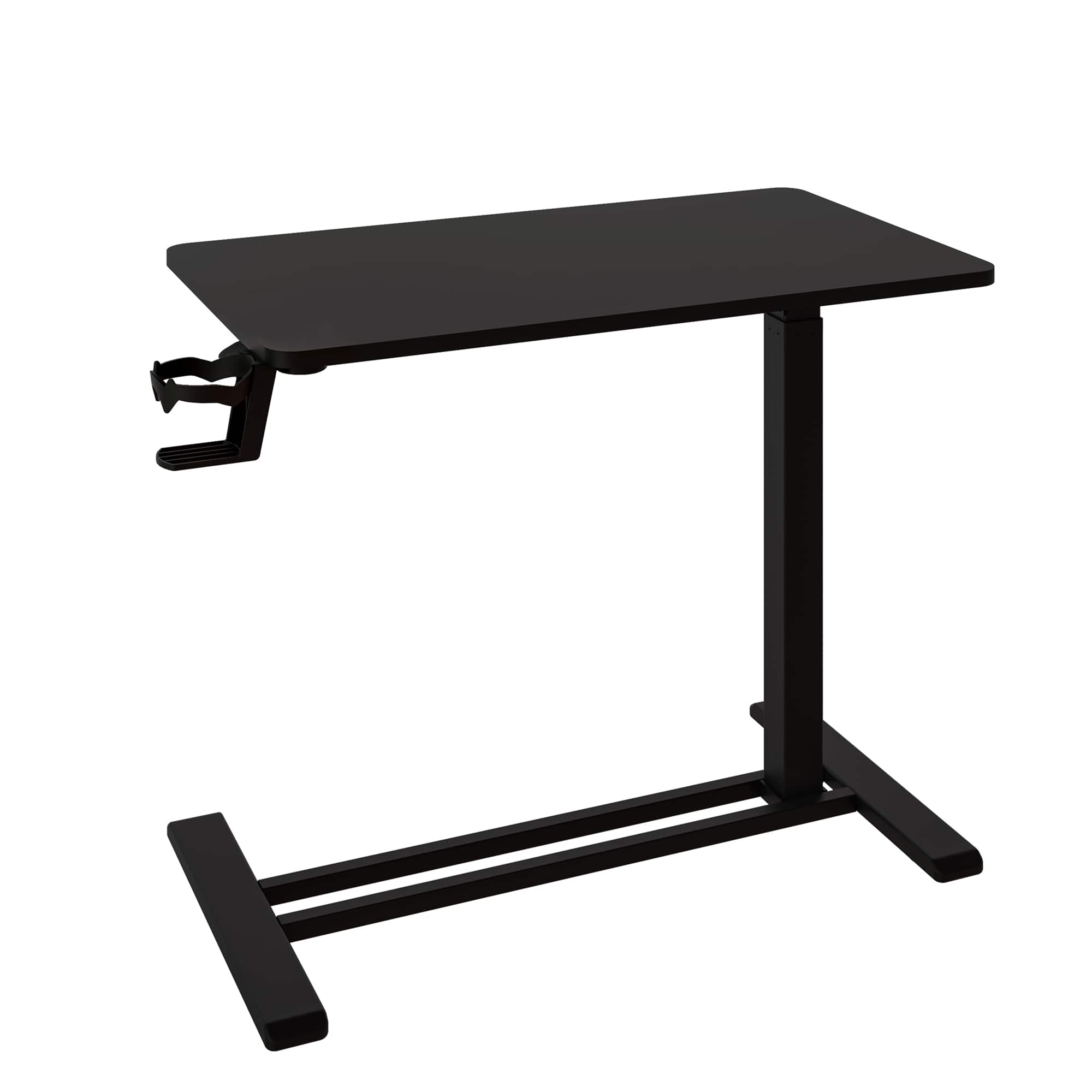 FlexiSpot - H7 Mobile Workstation and Overbed Table with Gas Lift - 28x16 - Black