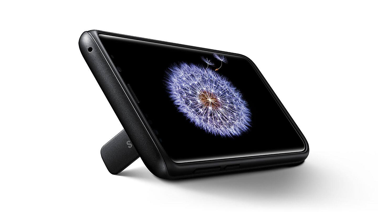 Alt View 4. Samsung - Official Samsung Galaxy S9 Plus Protective Stand Cover Case - Black - Black.