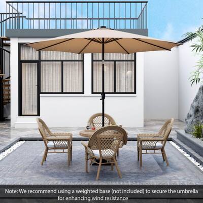 10 ft wind resistant patio umbrella Feet Solar with 96 Multi-Colored Flowing LED Lights Tampa Home & Garden Store Illuminate your outdoor living space with our state Mondawe 10 Feet Patio Umbrella