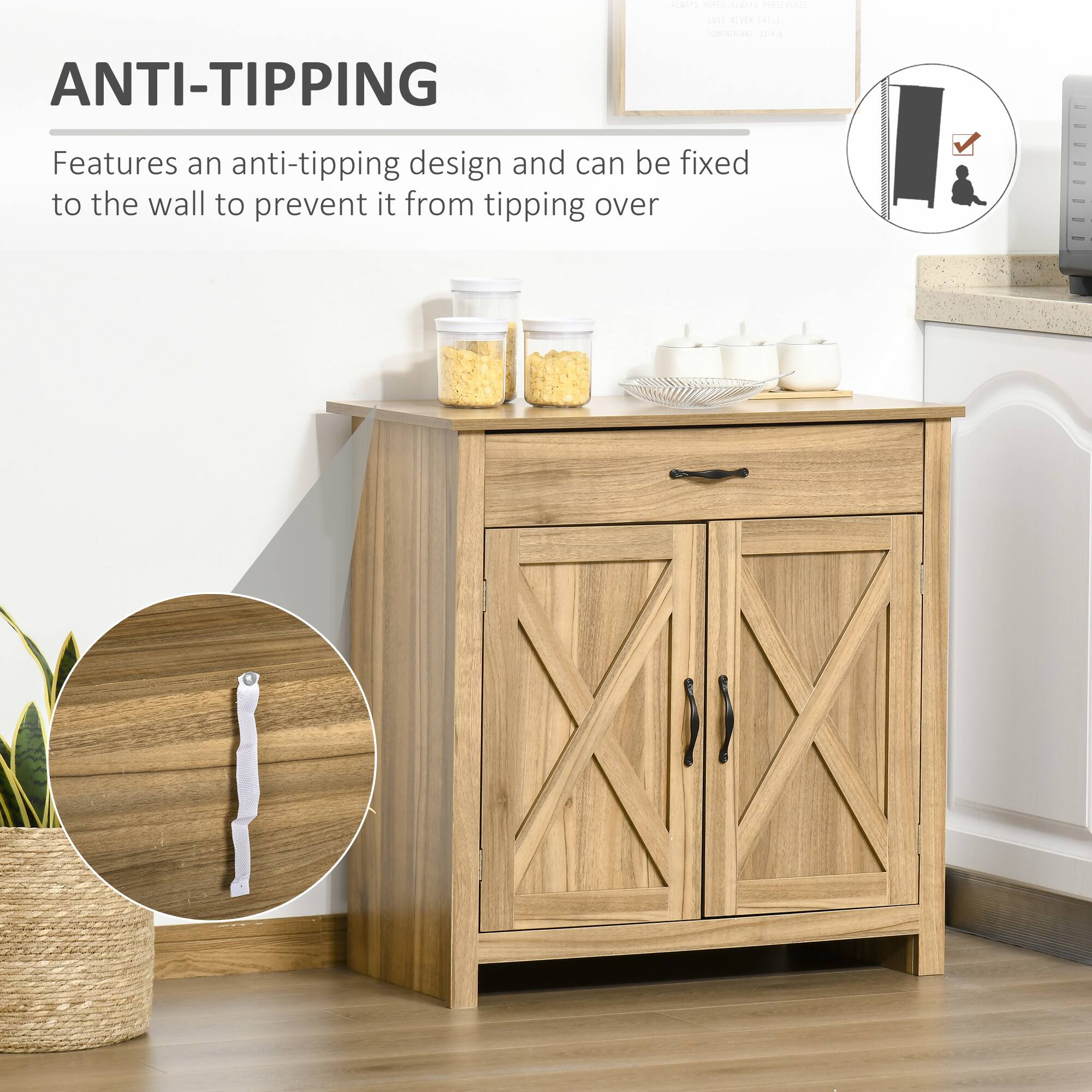 ALWAYS HOPES ALWAYS PERSEVERES.  
ANTI-TIPPING  
LOVE REVER FAILS.  
Features an anti-tipping design and can be fixed to the wall to prevent it from tipping over