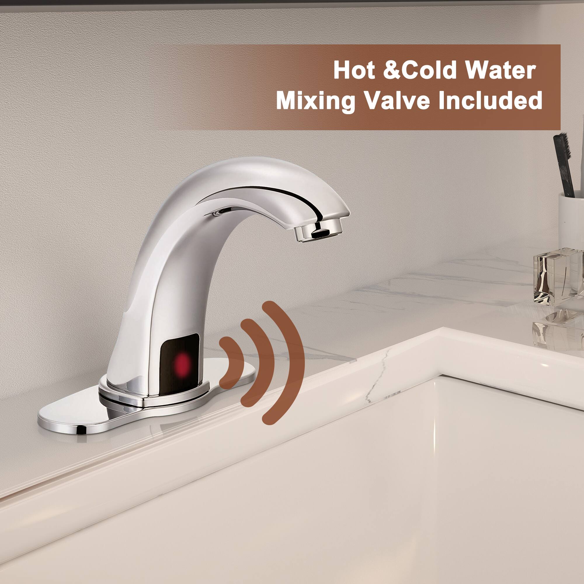 Hot & Cold Water Mixing Valve Included