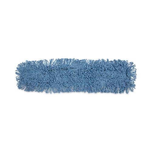 Front. Boardwalk - Boardwalk Dust Mop Head, Cotton/Synthetic Blend, 36 x 5, Looped-End, Blue.