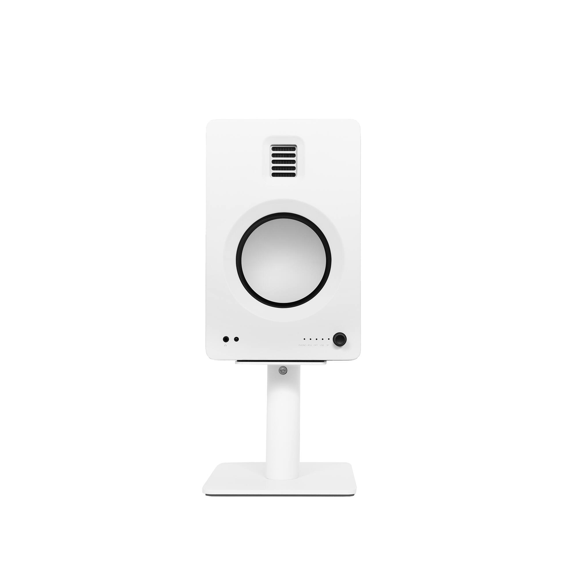 Alt View 5. Kanto - 6" Universal Desktop Speaker Stands with Cable Management, Pair - White.