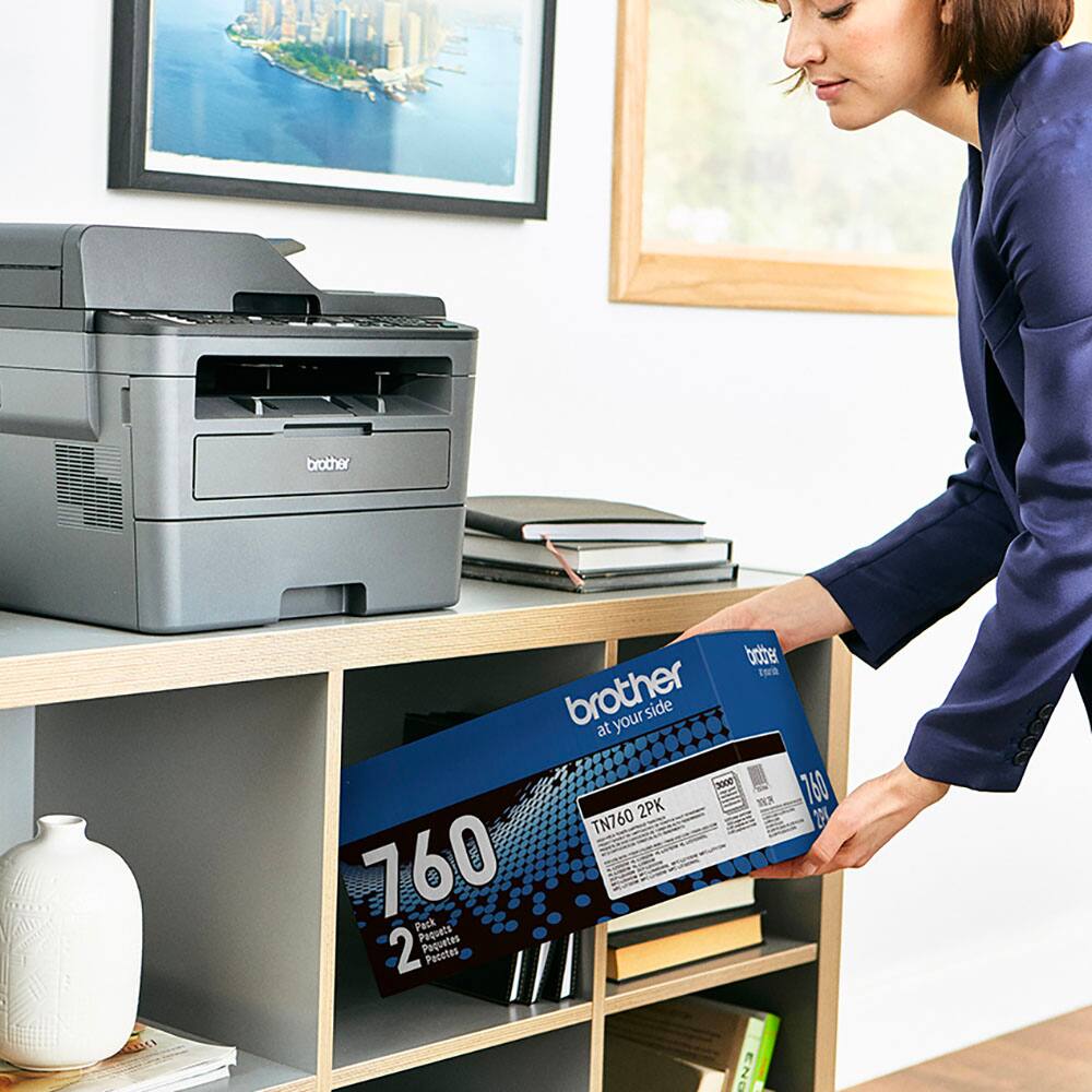Brother printer at your side 300e 760 1 2PK 2V TN760 760 Pock Paquets Paquetes 2 Pecctes J0U ENG