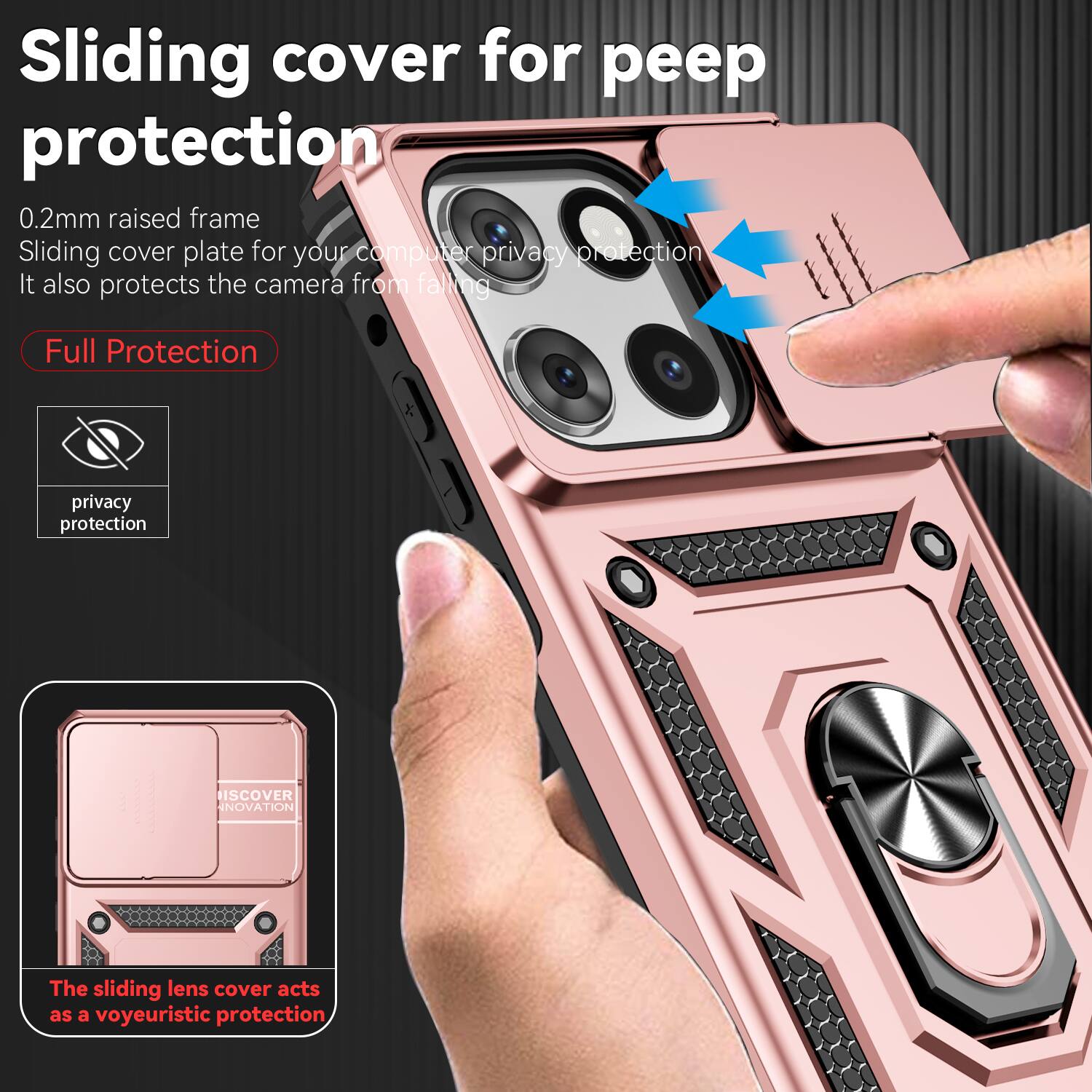 Sliding cover for peep protection

0.2mm raised frame
Sliding cover plate for your computer privacy protection
It also protects the camera from falling

Full Protection

privacy protection

The sliding lens cover acts as a voyeuristic protection