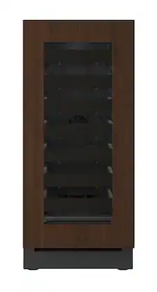 U-Line - 15"W. 2.8 Cu.Ft. Built-In Wine Refrigerator-Panel Ready Frame/Glass - Integrated Frame