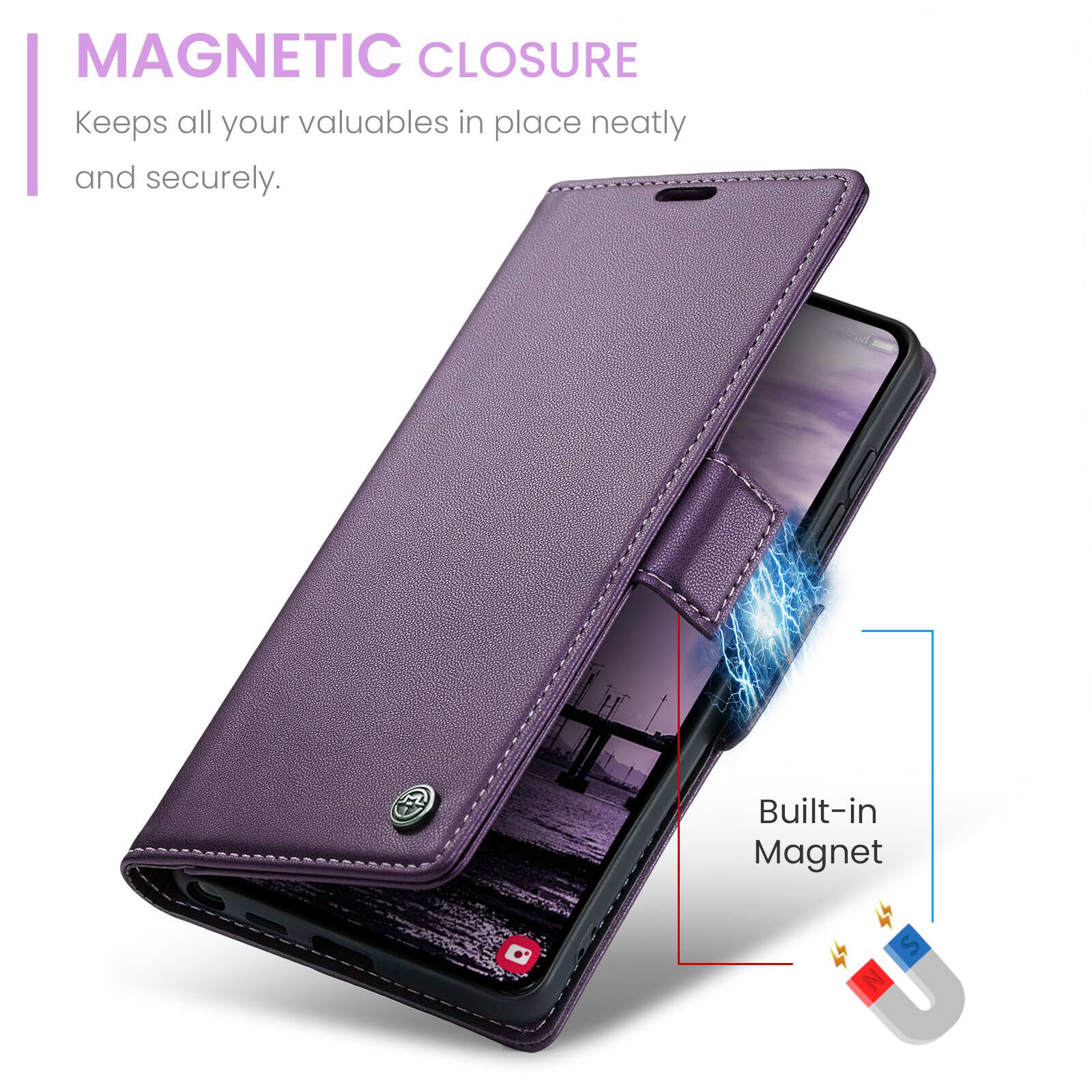 MAGNETIC CLOSURE  
Keeps all your valuables in place neatly and securely.  
Built-in Magnet