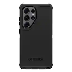 Front. OtterBox - Defender Series Pro Hard Shell for Galaxy S25 Ultra - Black.