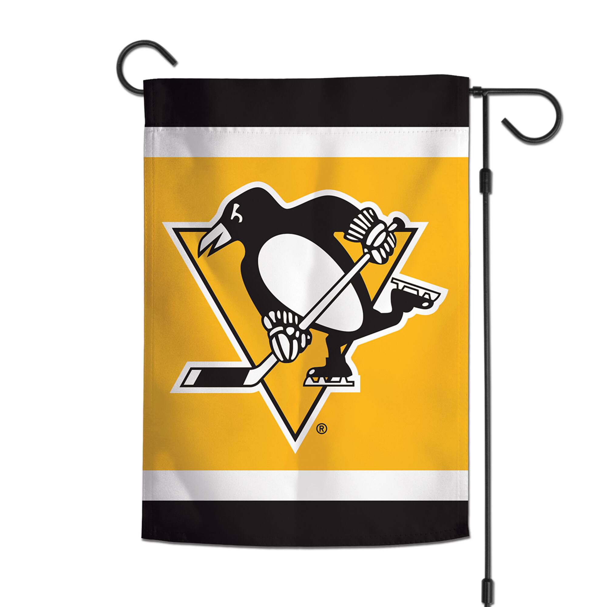 Alt View 1. WinCraft - Pittsburgh Penguins 12" x 18" Double-Sided Garden Flag - Multicolor.