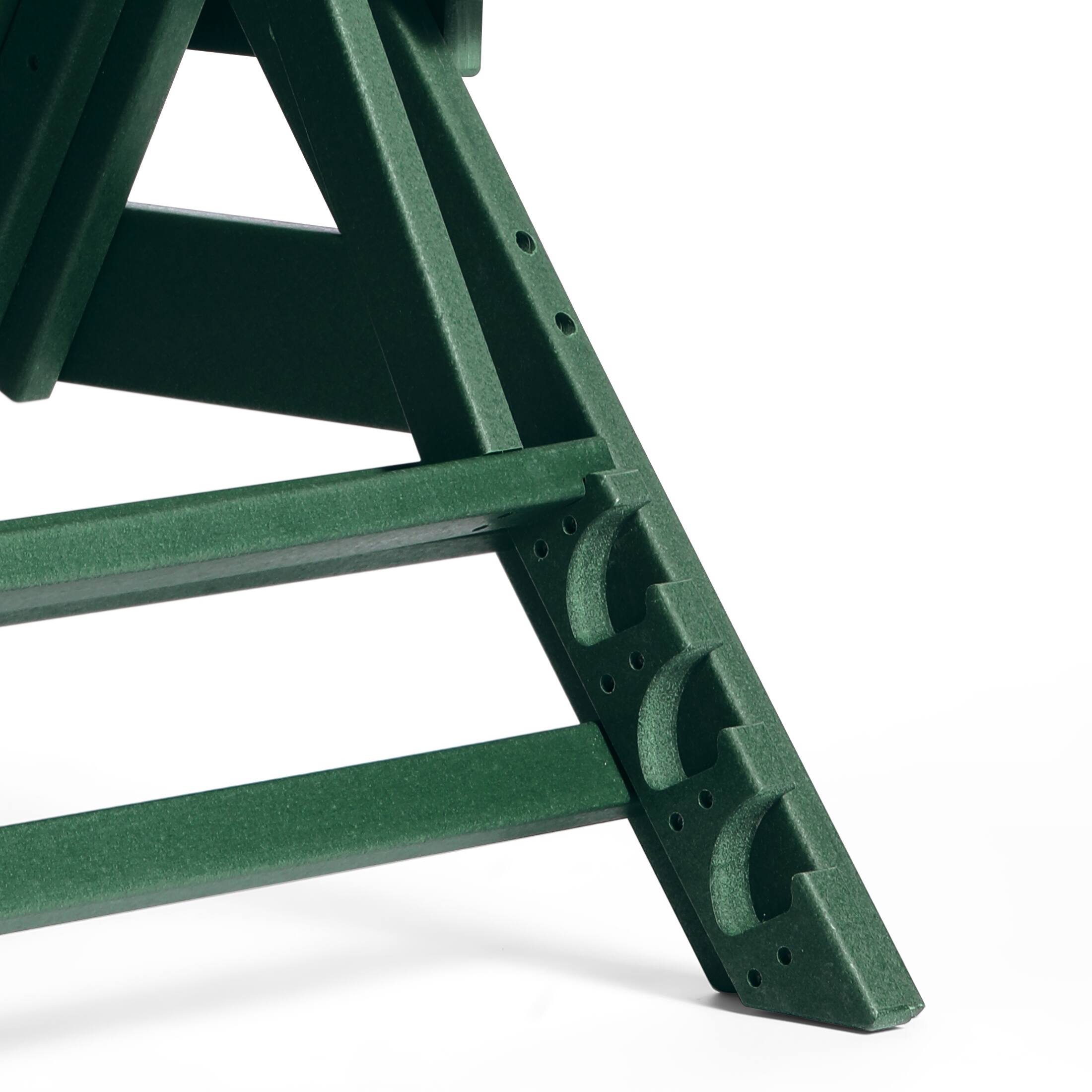 Alt View 5. WestinTrends - WestinTrends Malibu 3 piece Set Poly Adirondack Outdoor Chaise Lounges with Side Table - Dark Green.