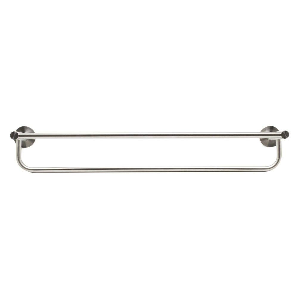 Left. Alfi - Brushed Nickel 26 inch Towel Bar & Shelf Bathroom Accessory - Silver.