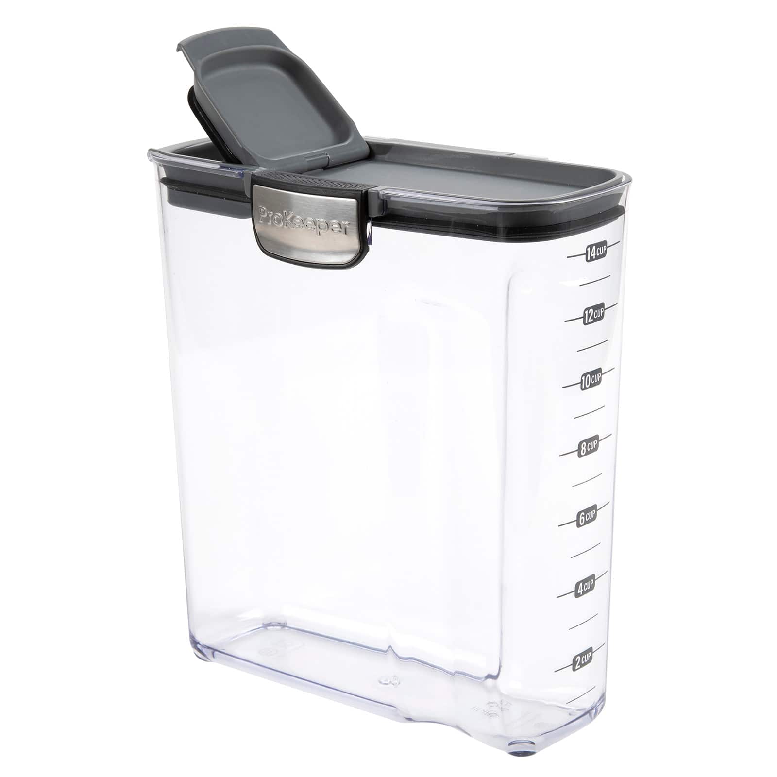 Progressive International - ProKeeper+ Airtight Cereal Storage Container, Plastic - Clear