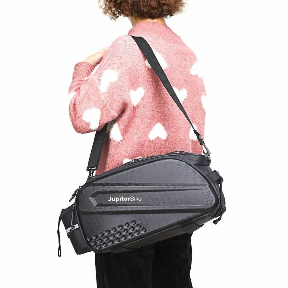 Alt View 1. Jupiter Bikes - Waterproof Trunk Bag for Bike or Scooter - Black - Black.