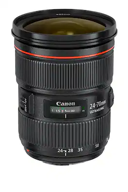 EF 24-70mm f/2.8L USM Standard Zoom Lens for Canon SLR Cameras (International Version) - Black