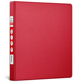 Staples - 1" 3-Ring Non-View Binder, D-Ring, (55364/26290) - Red