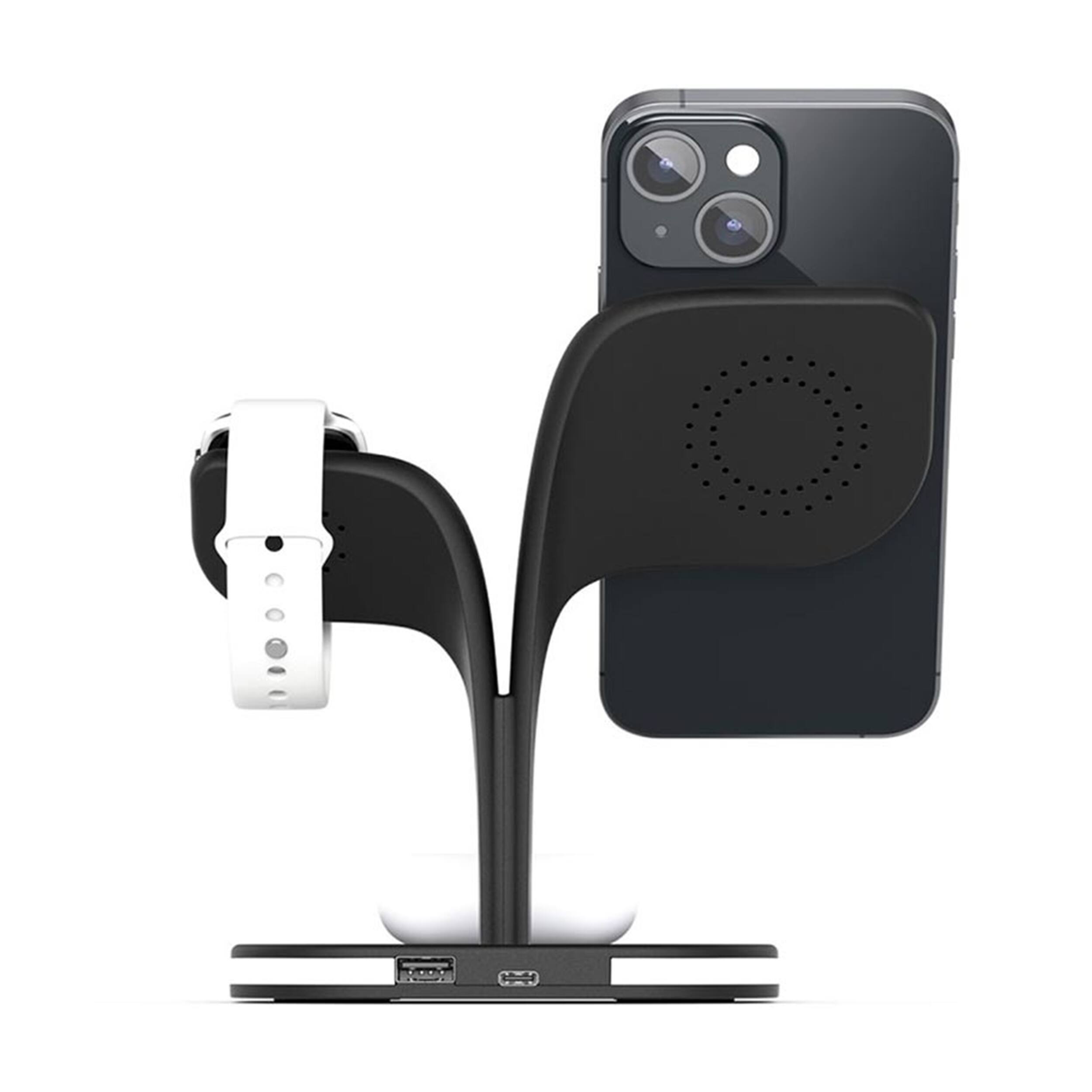 Alt View 2. Trexonic - Trexonic 5 in 1 Fast Charge Charging Station in Black - Black.