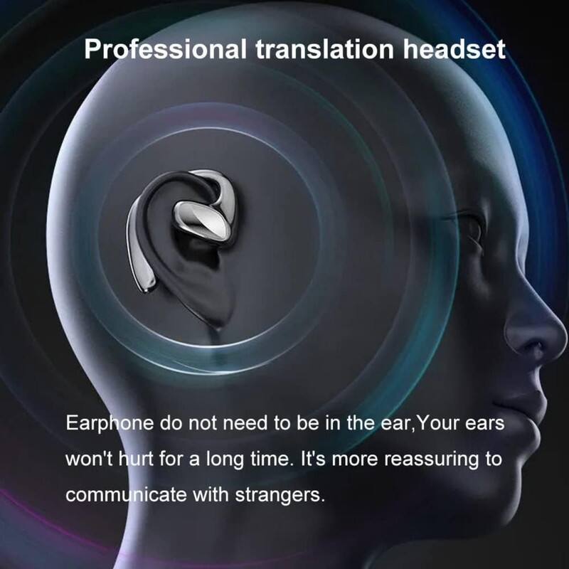 Professional translation headset

Earphone do not need to be in the ear, Your ears won't hurt for a long time. It's more reassuring to communicate with strangers.