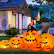 Front. Costway - Halloween 7.5 FT Inflatable Pumpkin Combo Decoration w/ Witch Black Cat - Orange.