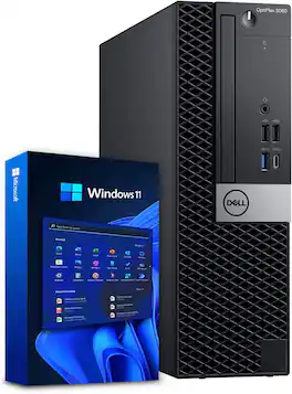 Dell - Refurbished Excellent - OptiPlex 5060 SFF Desktop Computer, Core i5-8500 4.3GHz, 16GB DDR4 RAM, 500GB SSD+ 1TB HDD, Win11 Pro - Black