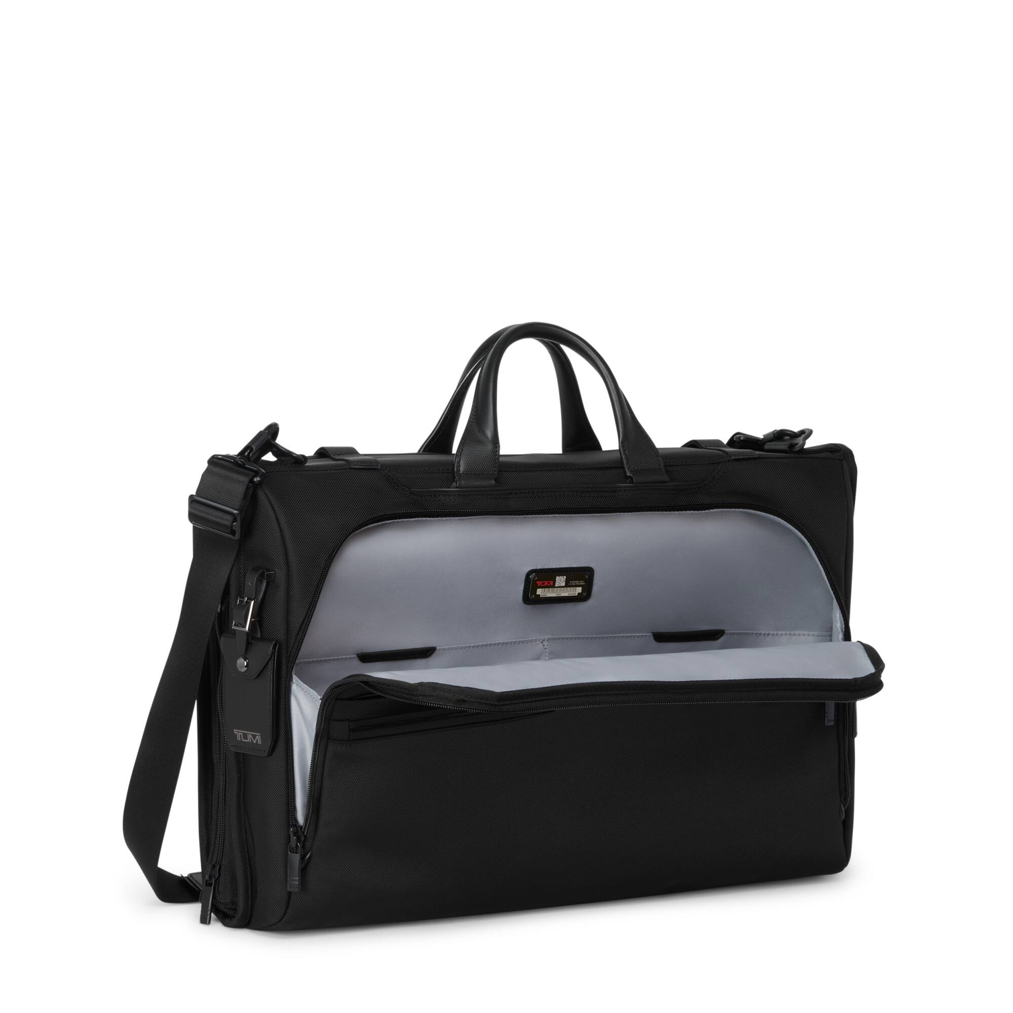 Left. TUMI - Alpha Tri-Fold Garment Bag - Black.
