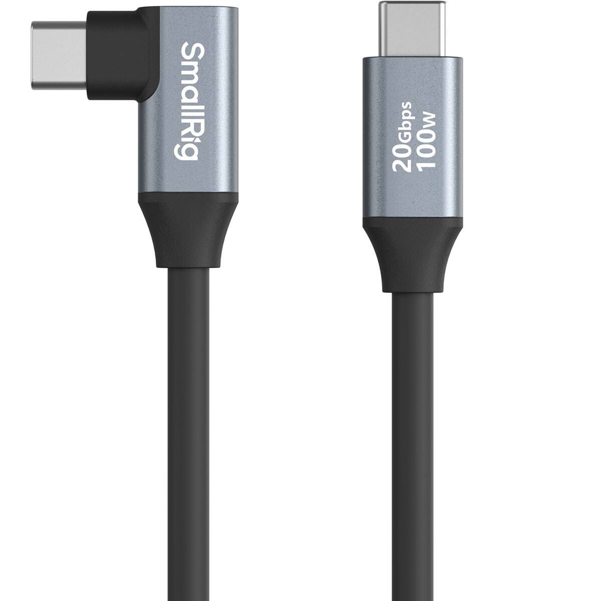 Smallrig - 13.8" 100W USB-C to USB-C Right Angle Data Cable