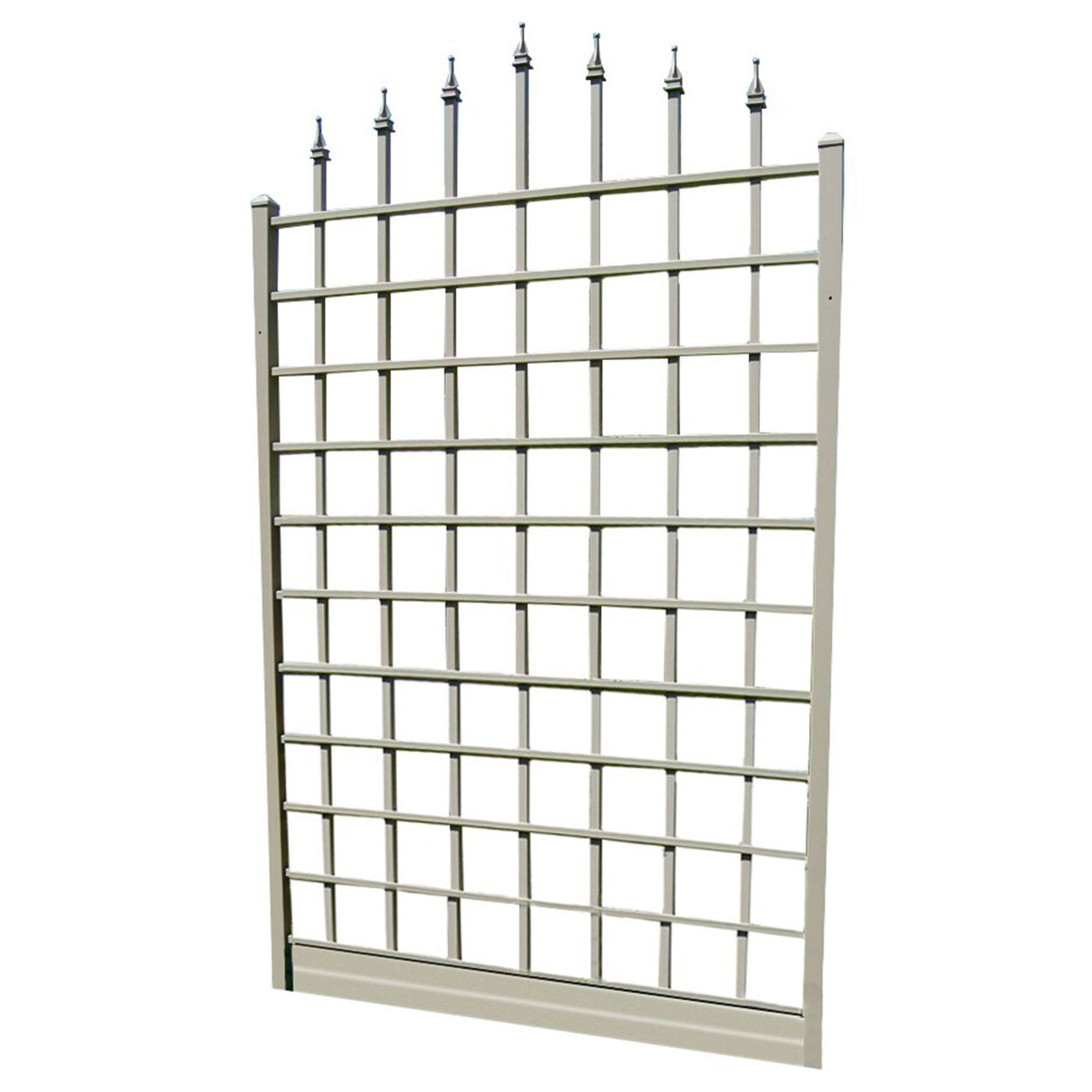 Front. Dura-Trel - Dura-Trel Winchester 57 x 95 Inch PVC Vinyl Outdoor Garden Patio Trellis, White - White.