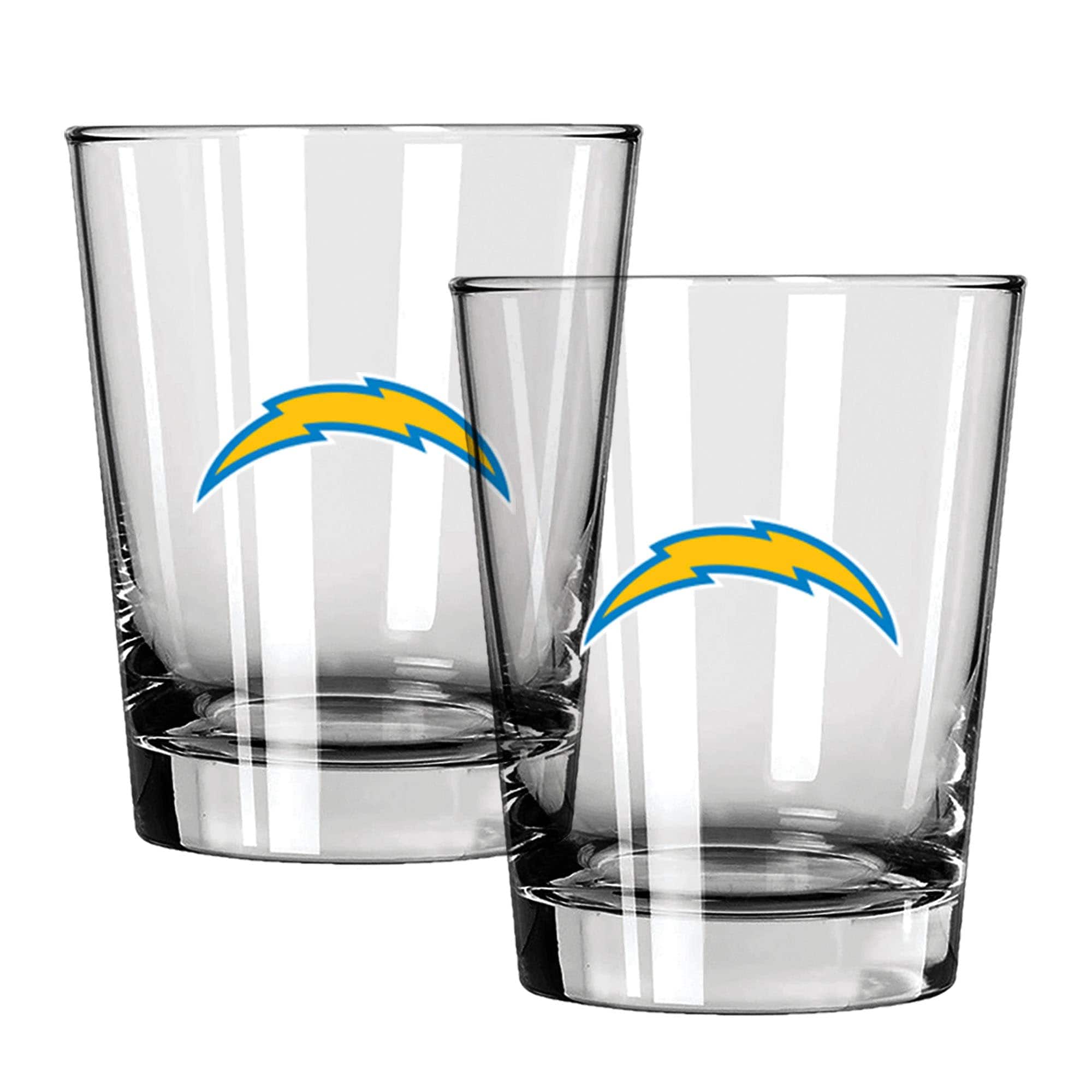 The Memory Company - Los Angeles Chargers 15oz. Two-Pack Rocks Glass Gift Set - Multicolor