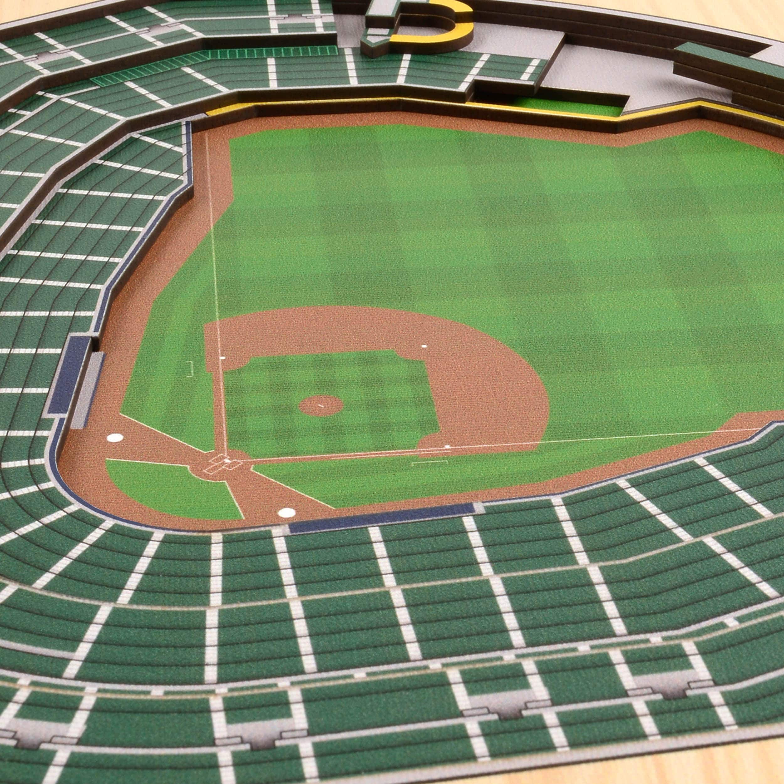 Alt View 2. YouTheFan - 17'' x 13'' 5-Layer 3D StadiumViews Wall Art - Brown.