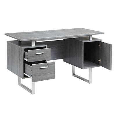 Alt View 8. Techni Mobili - 51.25"WModern Office Desk with Storage(RTA-7002-GRY) - Gray.
