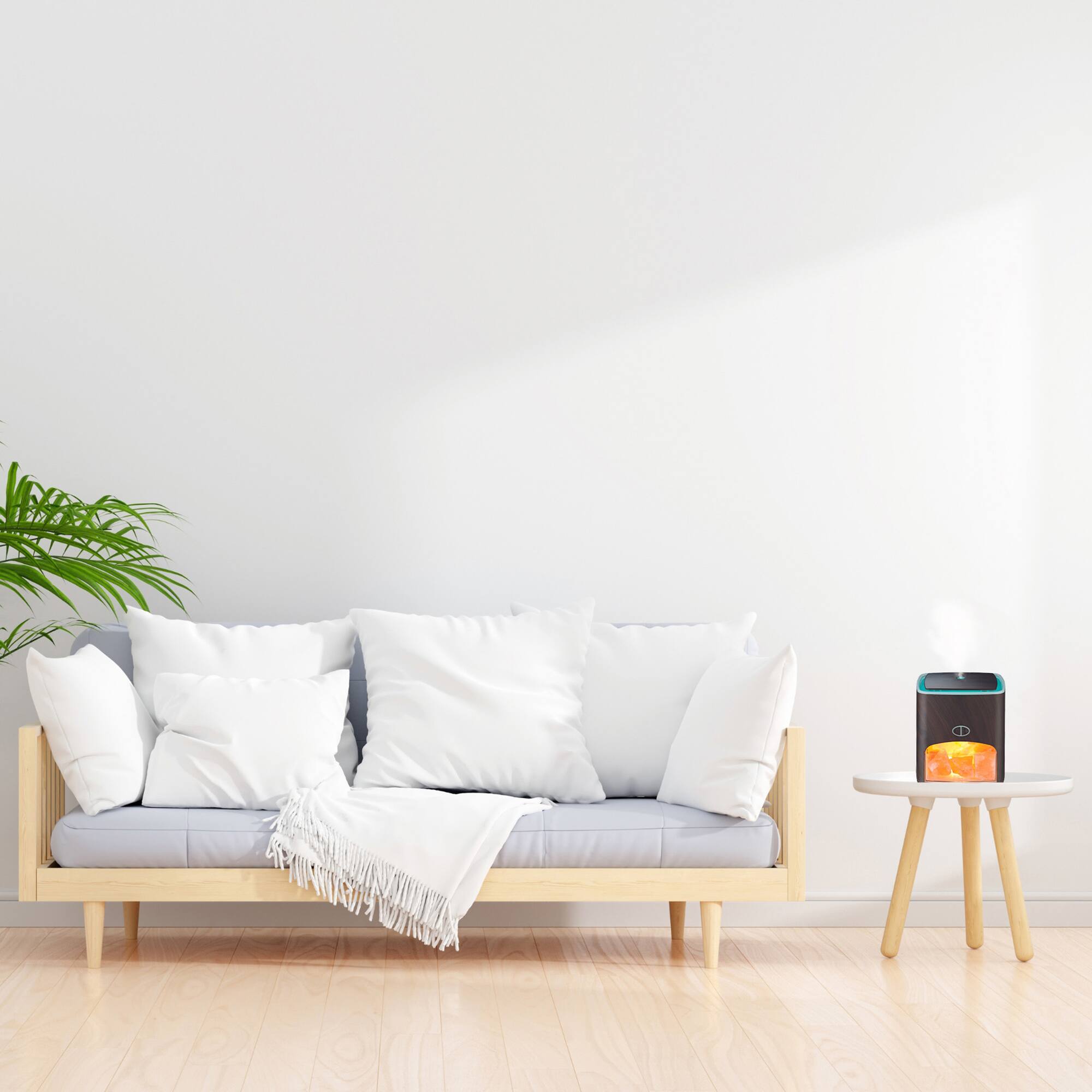 Alt View 2. Pursonic - Himalayan Salt Lamp Diffuser - 3-in-1 Wellness Device - Brown.