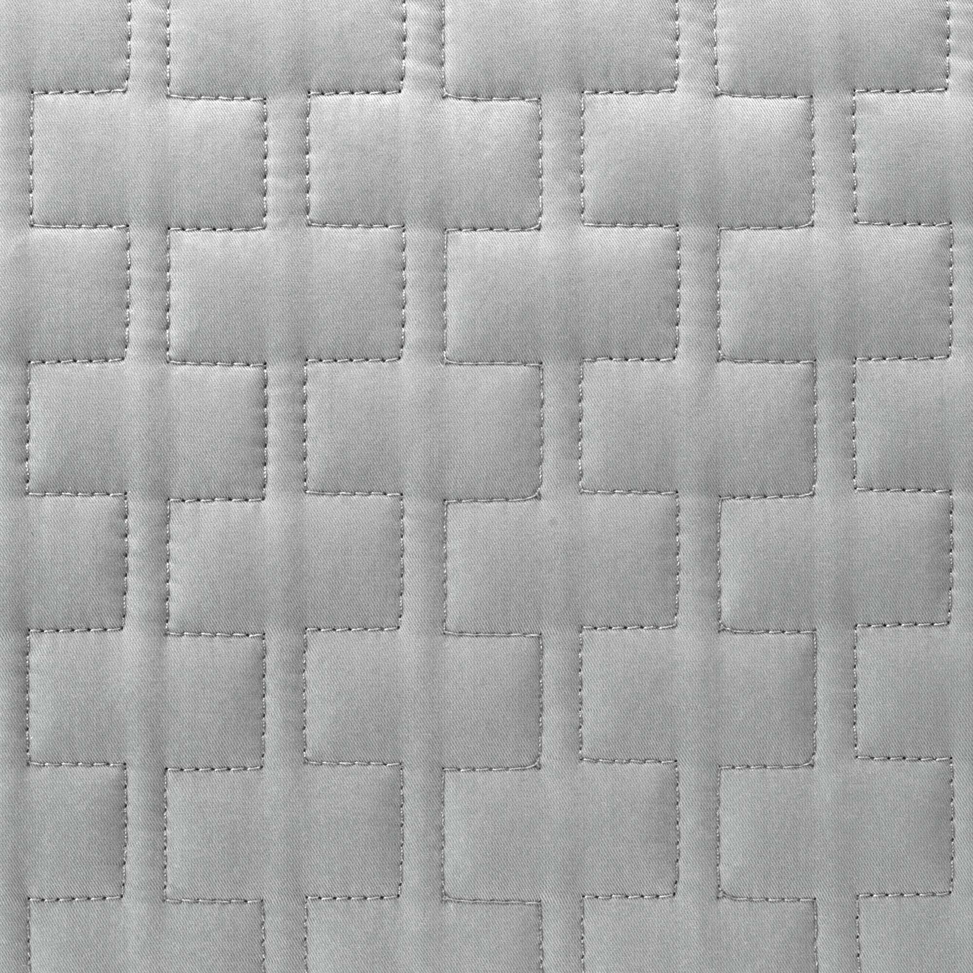 Alt View 5. BedVoyage - Luxury 100% viscose from Bamboo Quilted Brick Coverlet - Stone.