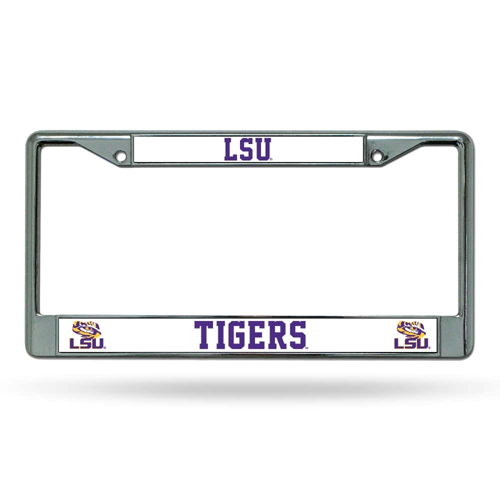 Rico Industries - Louisiana State LSU Tigers Chrome Auto License Plate Frame CAR TRUCK - Multi