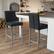 Left. CorLiving - Leila Fabric Bar Height Barstool - Graphite Black.