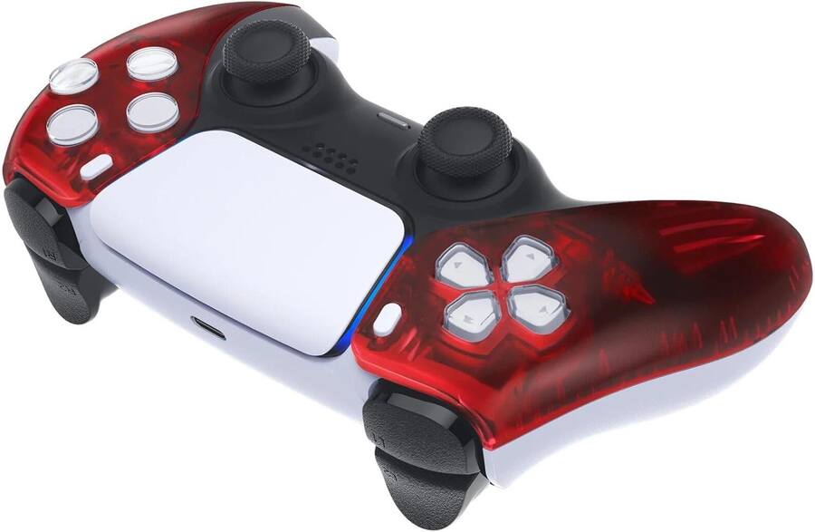 ProControllers Custom Wireless Controller for PS5 Clear Red - Best Buy