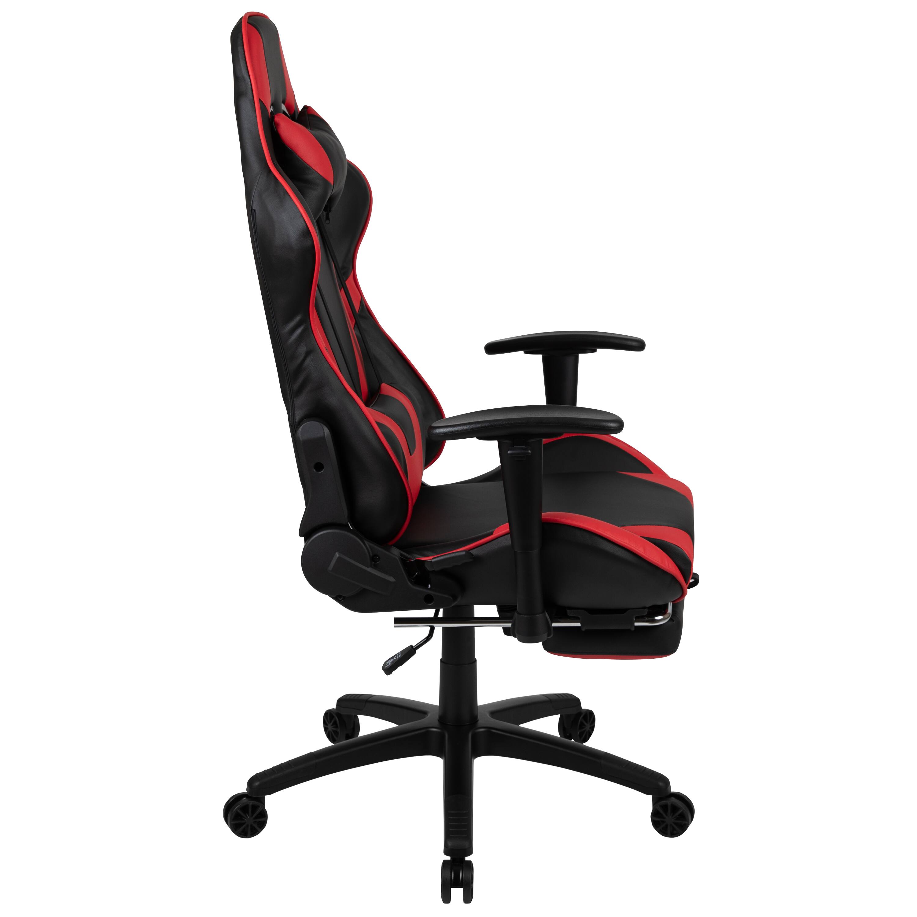 Alt View 6. Emma + Oliver - Z300 Gaming Racing Office Ergonomic PC Chair with Reclining Back and Footrest - Red.