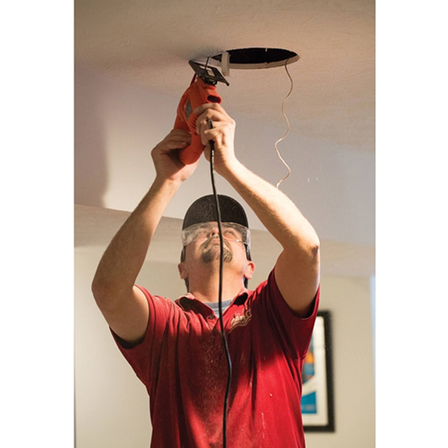 Back. Dayton Audio - Micro-Edge ME652C 6.5" 35W RMS Stereo In-Ceiling Speaker, Aramid Fiber Woofer, Dual Silk Dome Tweeters, 8 Ohm - Black.