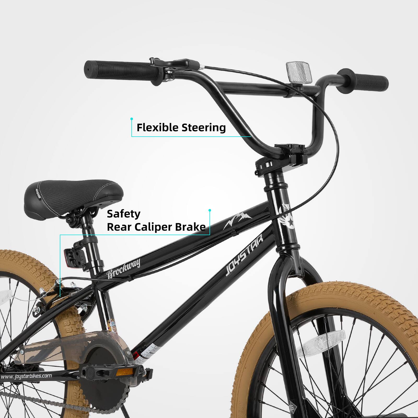 Flexible Steering  
Safety Rear Caliper Brake  
Brockway  
JOYSTAR  
www.joystarbikes.com