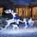 Alt View 3. Costway - Costway 3 PCS Lighted Christmas Reindeer Family Set Holiday Decoration with 255 Lights - White.
