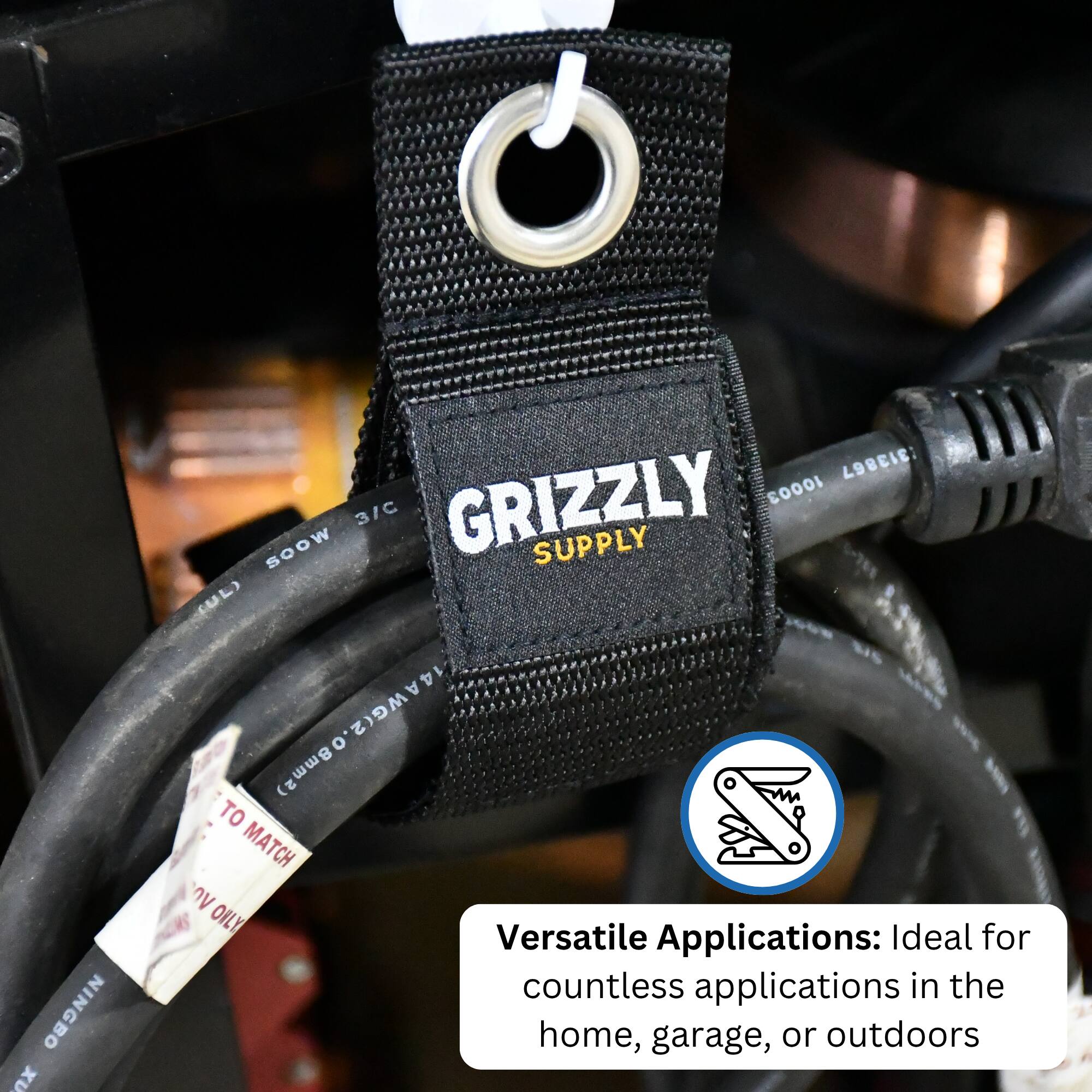 NINGBO Xu 313867 GRIZZLY 10003 3/C SOOW SUPPLY () (Smm80.S) WAA 14AWG(2 08mm2) r TO MATCH o OV OILY

Versatile Applications: Ideal for countless applications in the home, garage, or outdoors