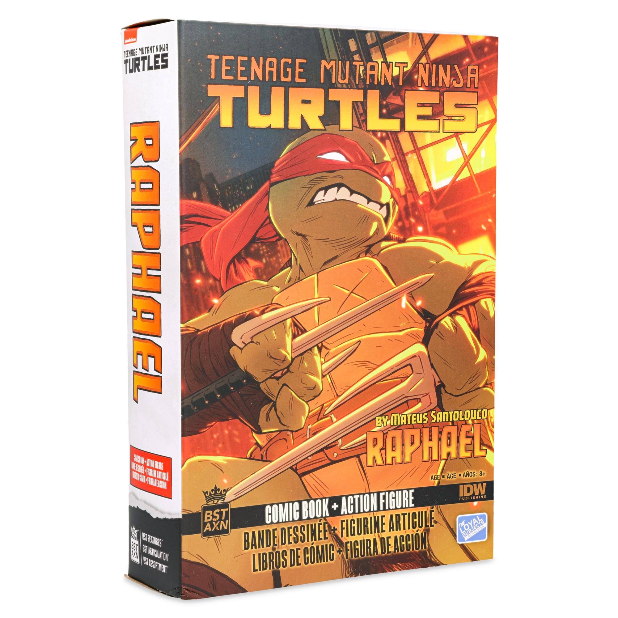 - PUTRNT INAR  
TURTLES TEENAGE MUTANT NINSA TURTLES RAPHAEL BY MATEUS SANTOLOUCO  
EN  
RAPHAEL  
AOS: 3-  
TONL AGe AGE  
IDW FIGURE ........  
BST COMIC BOOK + ACTION  
AXN DESSINE FIGURINE ARTICUL LOYAL V FIE BANDE ACCIN PAN  
MTCLTIN CMIC FIGURA DE E -E LIBROS DE