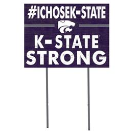 Jardine - Kansas State Wildcats 18'' x 24'' I Chose Lawn Sign - Purple
