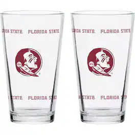 Indigo Falls - Florida State Seminoles Two-Pack Knockout 16oz. Pint Glass Set - Multicolor