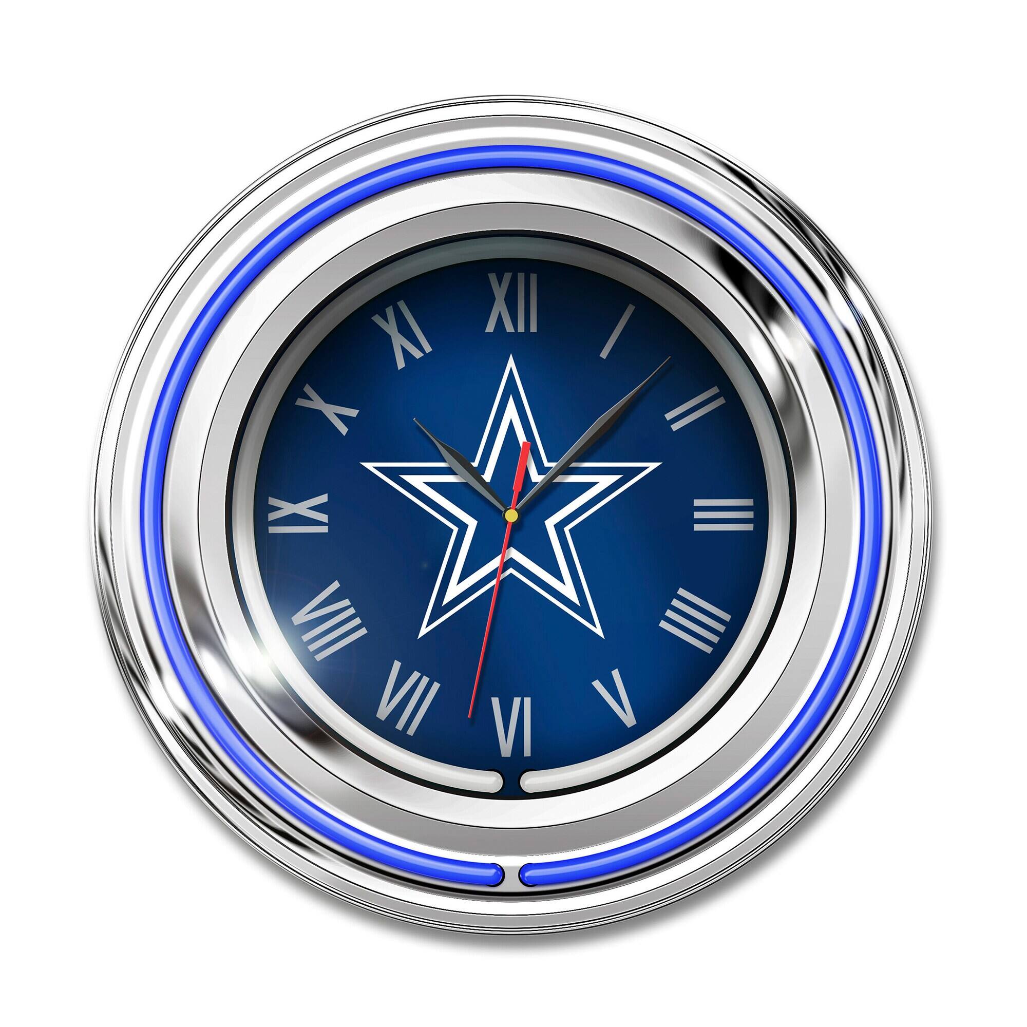 Imperial - Dallas Cowboys 15" Team Color Neon Clock - Blue