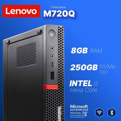Lenovo Refurbished Excellent M720Q Mini Desktop PC, Intel Core i5 Lenovo Refurbished Excellent M720Q Mini Desktop PC, Intel Core i5