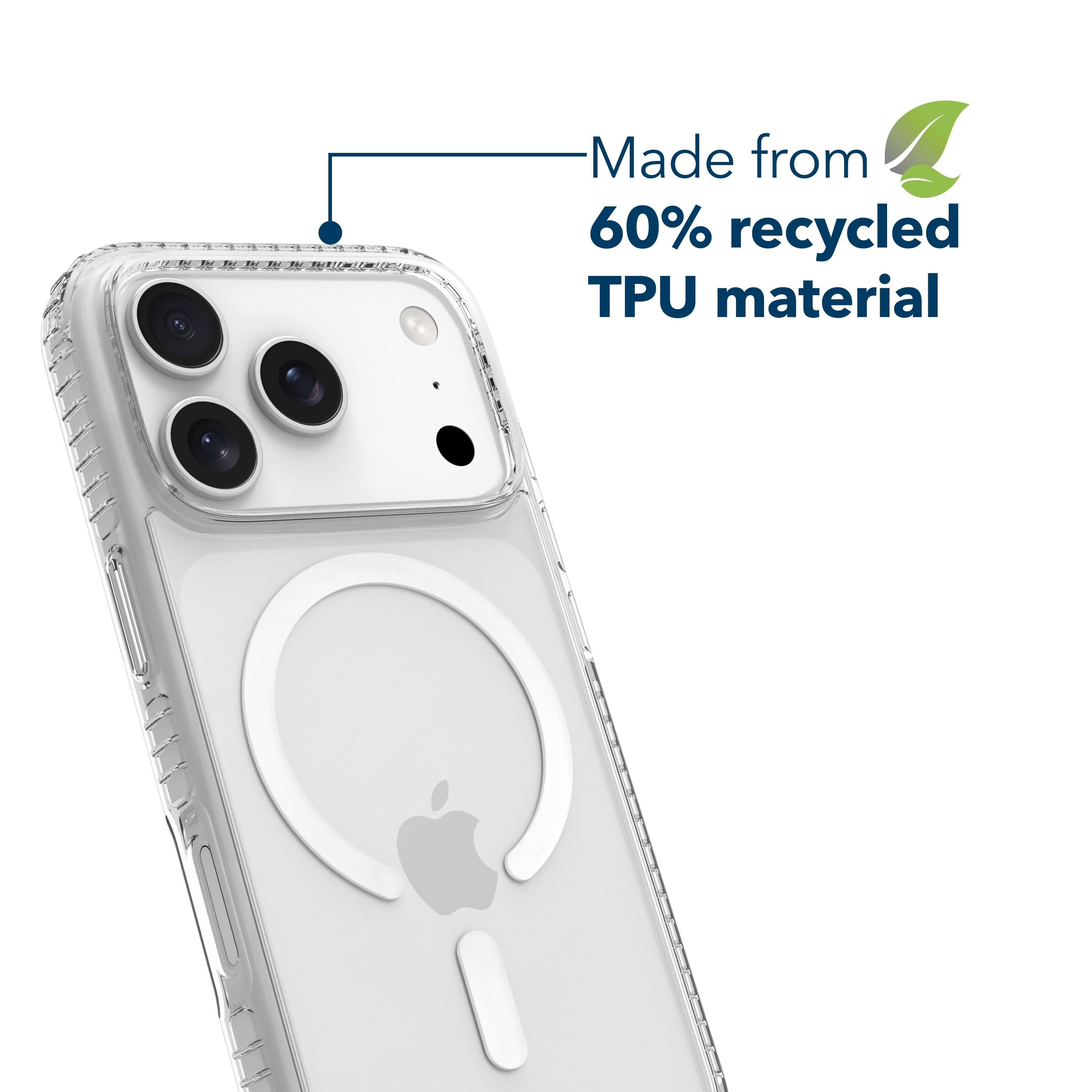 Made from 60% recycled TPU material