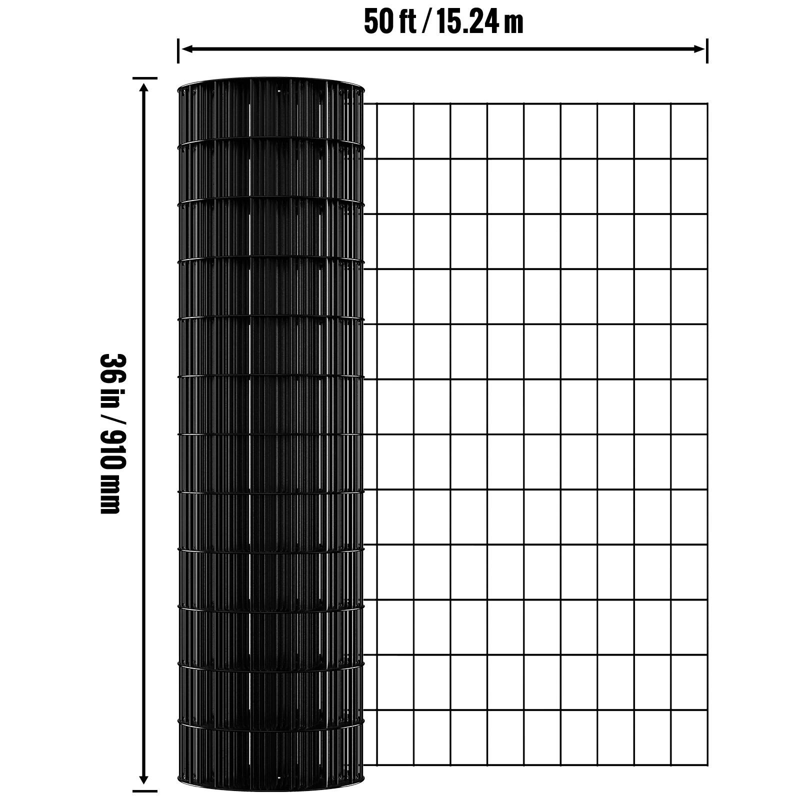 50 ft / 15.24 m  
36 in / 910 mm