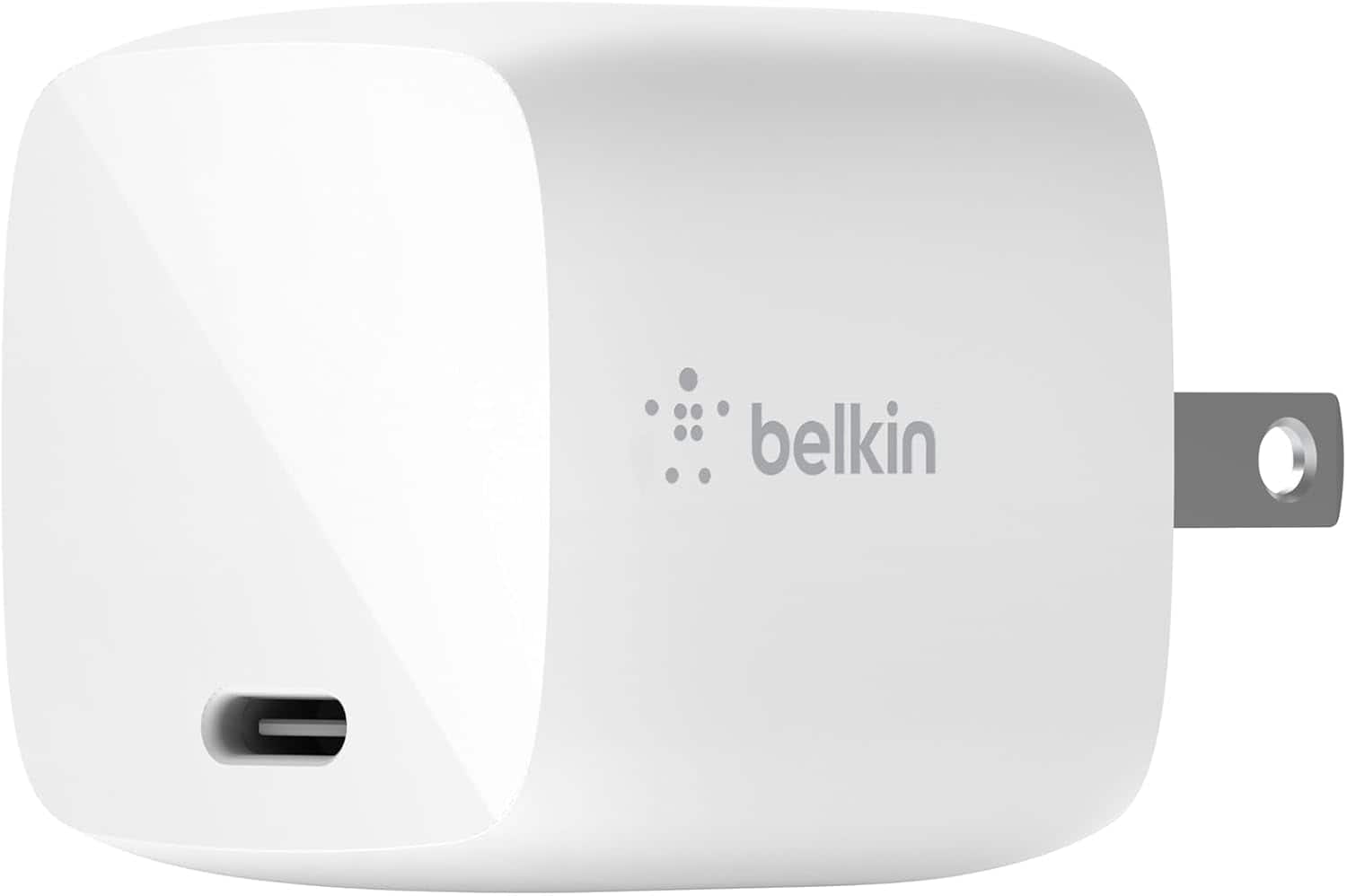 Belkin - Boost Charge GaN Wall Charger + USB-C TO USB-C Cable For Smartphones, Tablets, Laptops - Color: White - White