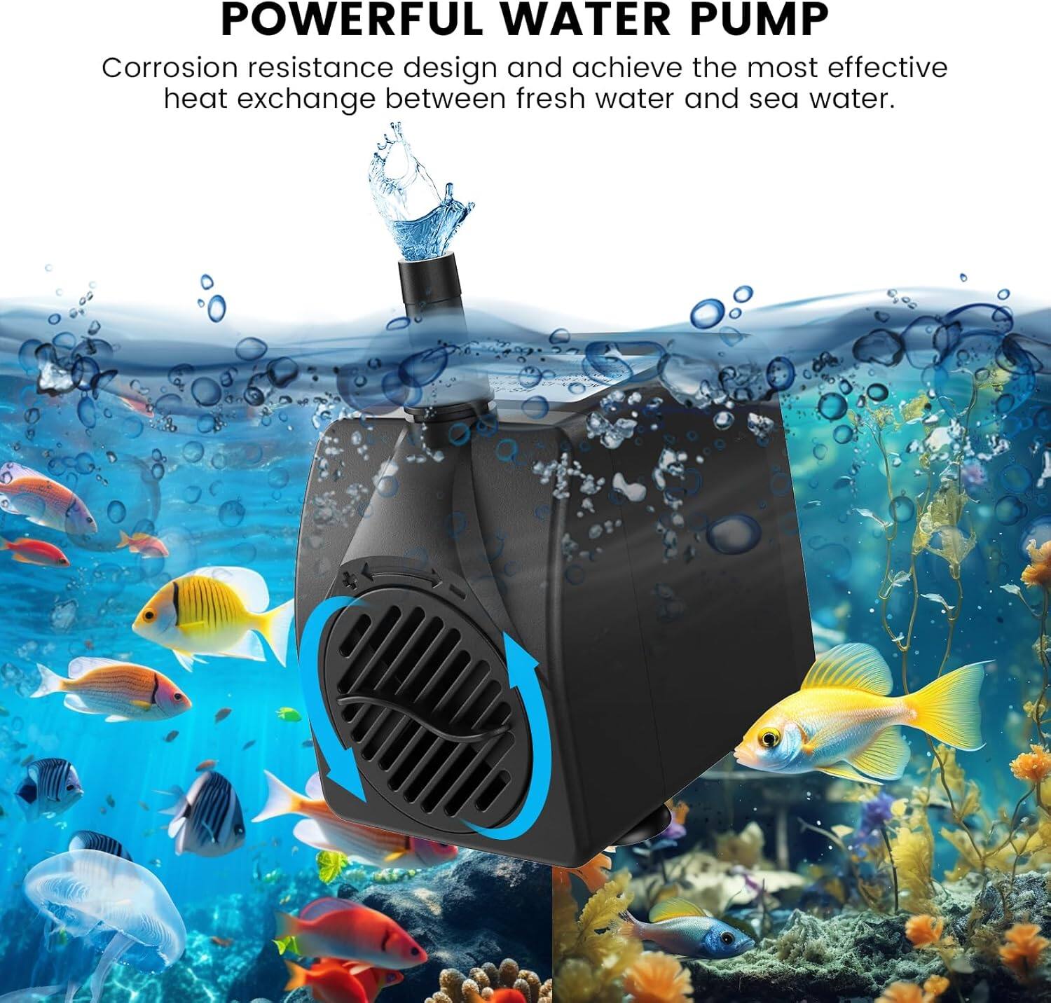 POWERFUL WATER PUMP

Corrosion resistance design and achieve the most effective heat exchange between fresh water and sea water.